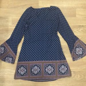 Paisley Fall Long-Sleeved Dress